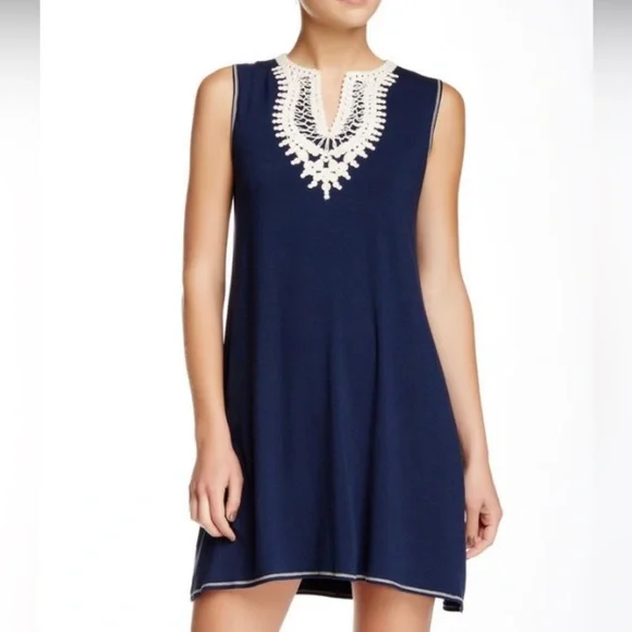NWT Max Studio, Size L, Navy Blue A-Line Dress